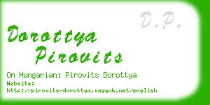 dorottya pirovits business card